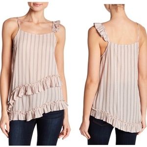 Ro&de Nordstrom Asymmetric Ruffled Cami S
